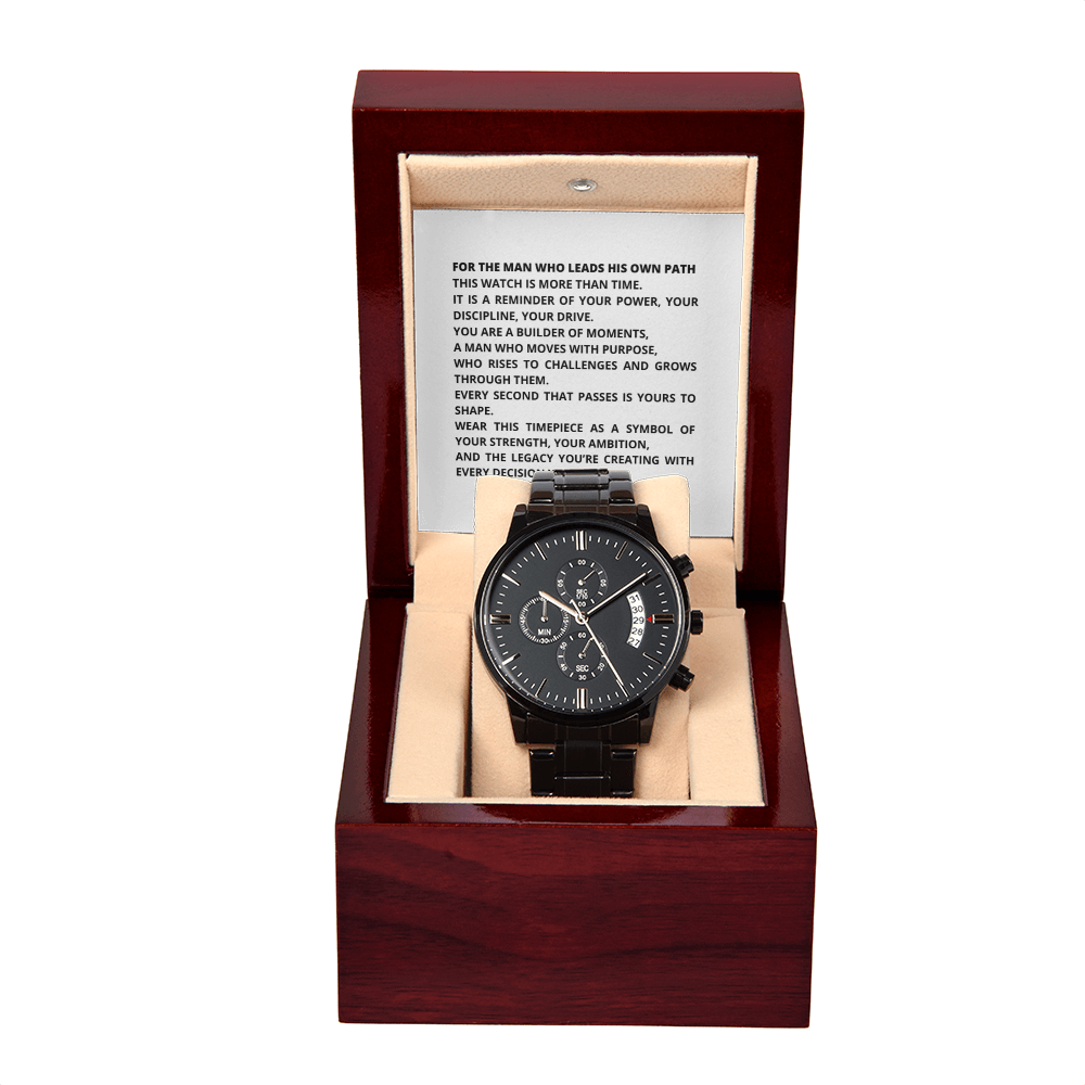 Black Chronograph Watch